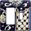 TalaMex Traditional Toggle-GFI/Rocker Mexican Talavera Ceramic Switch Plate