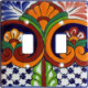 Double Toggle Mantel Talavera Ceramic Switch Plate