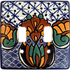 Double Toggle Turtle Talavera Ceramic Switch Plate