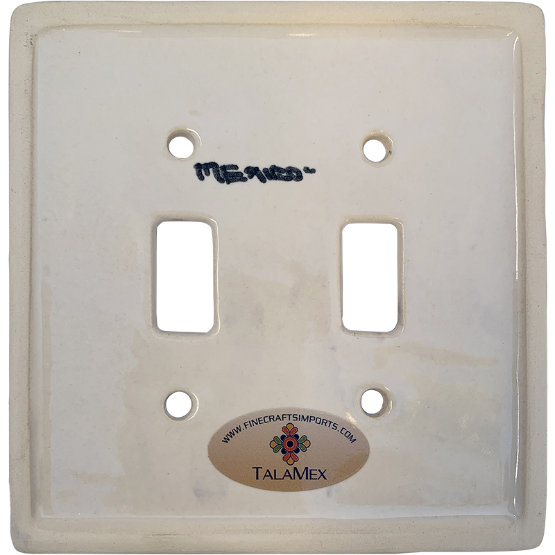 TalaMex Turtle Double Toggle Ceramic Mexican Talavera Ceramic Switch Plate Details