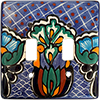 Double Toggle Blue Mesh Talavera Ceramic Switch Plate