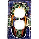 Blue Mesh Talavera Ceramic Outlet Switch Plate