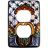 TalaMex Turtle Outlet Mexican Talavera Ceramic Switch Plate