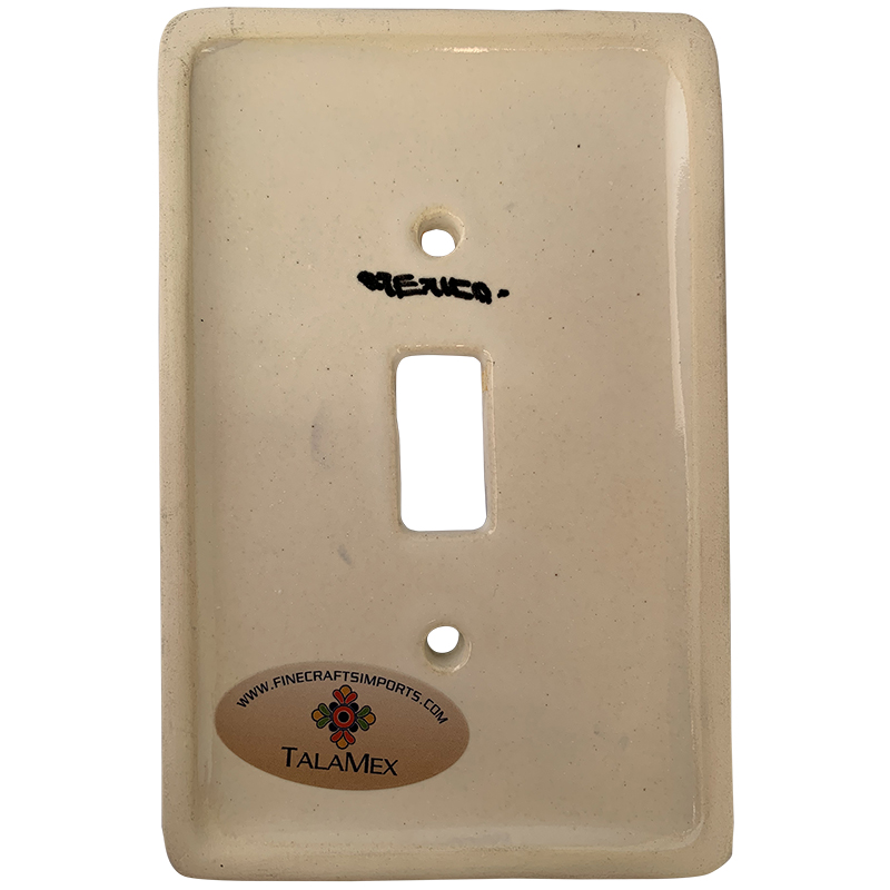 TalaMex Turtle Single Toggle Mexican Talavera Ceramic Switch Plate Details