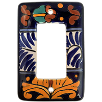 TalaMex Marigold GFI/Rocker Mexican Talavera Ceramic Switch Plate