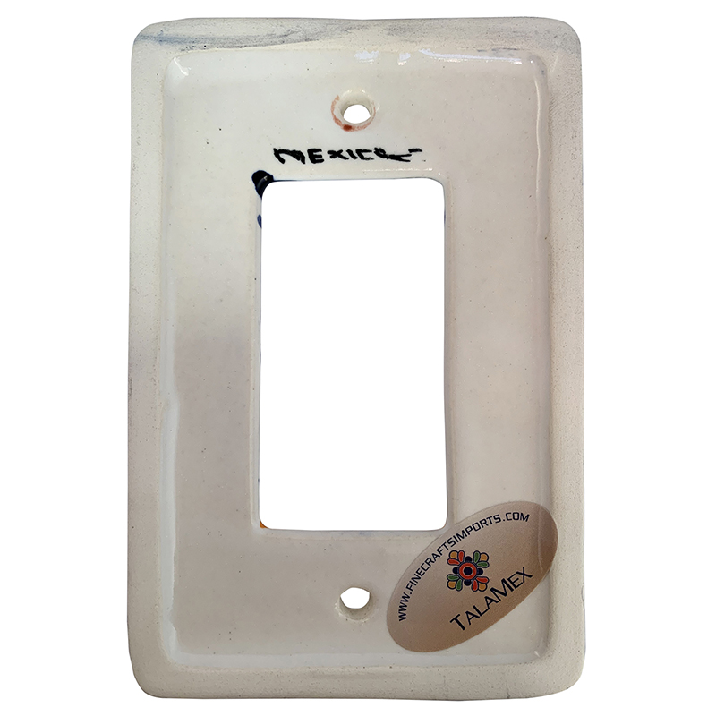 TalaMex Marigold GFI/Rocker Mexican Talavera Ceramic Switch Plate Details