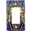 TalaMex Blue Mesh GFI/Rocker Mexican Talavera Ceramic Switch Plate