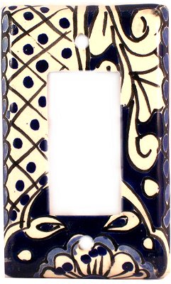 TalaMex Traditional GFI/Rocker Mexican Talavera Ceramic Switch Plate