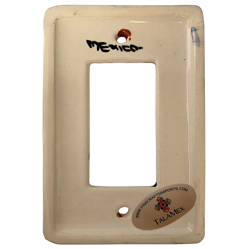 TalaMex Turtle GFI/Rocker Mexican Talavera Ceramic Switch Plate Details