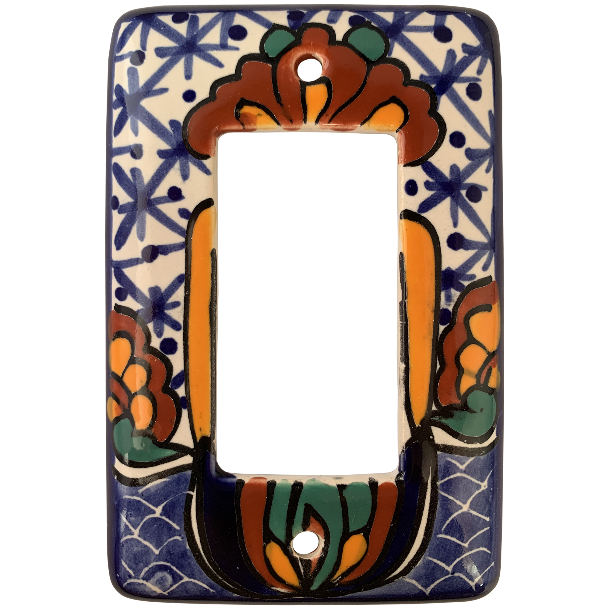 TalaMex Turtle GFI/Rocker Mexican Talavera Ceramic Switch Plate