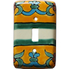 TalaMex Flora Single Toggle Mexican Talavera Ceramic Switch Plate