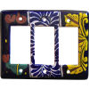 TalaMex Marigold Triple GFI/Rocker Mexican Talavera Ceramic Switch Plate