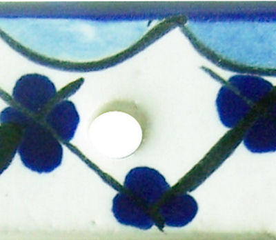 TalaMex Traditional Triple GFI/Rocker Mexican Talavera Ceramic Switch Plate Close-Up