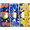 TalaMex Marigold Triple Toggle Mexican Talavera Ceramic Switch Plate