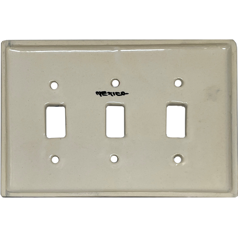TalaMex Turtle Triple Toggle Mexican Talavera Ceramic Switch Plate Details