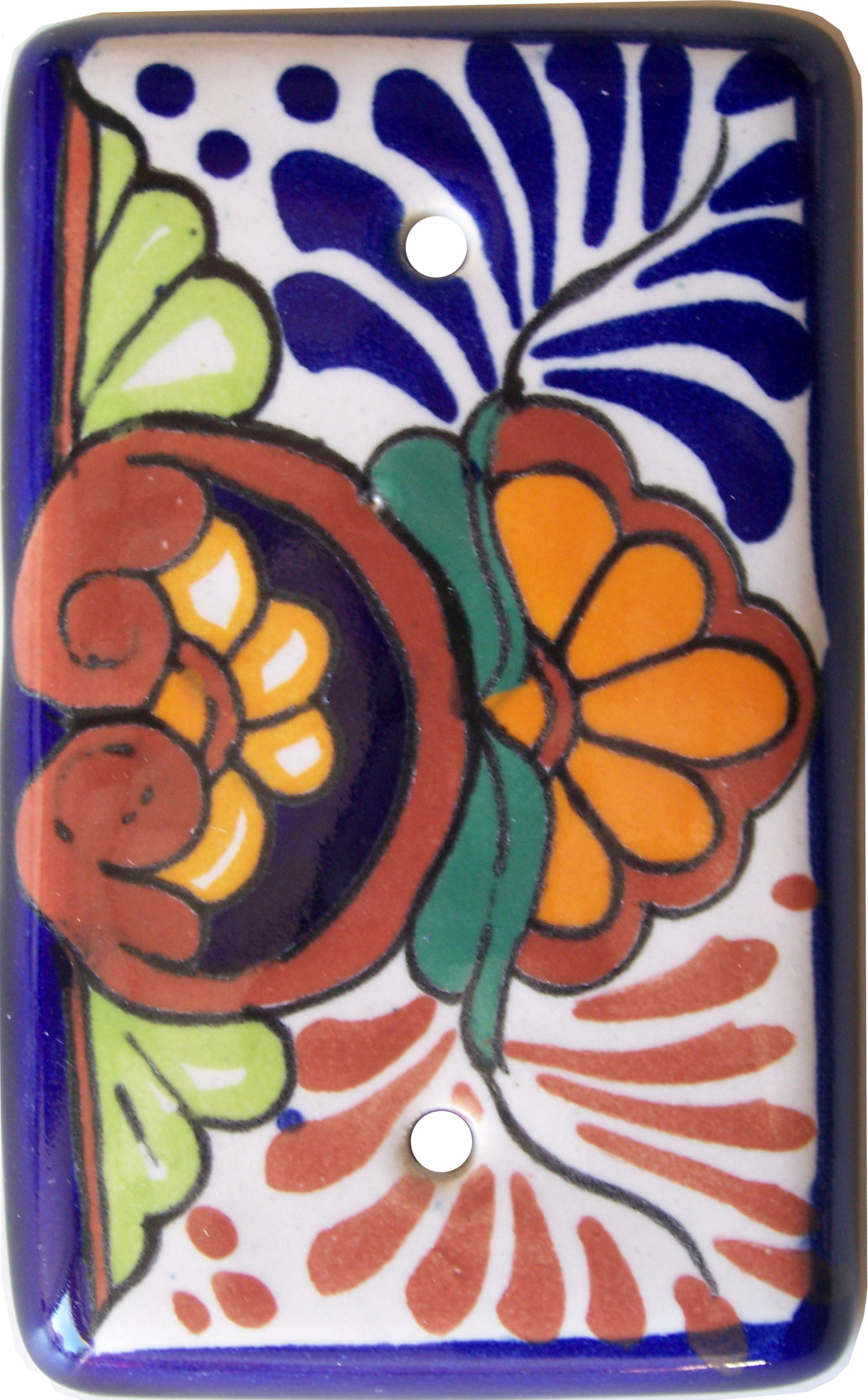 TalaMex Mantel Cover Mexican Talavera Ceramic Switch Plate