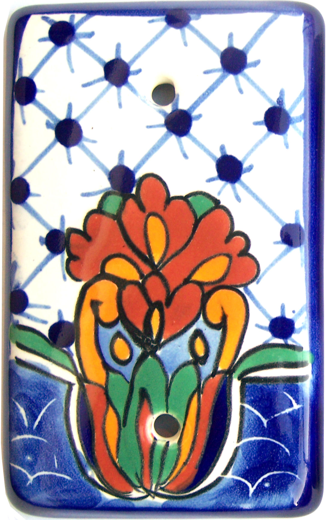 TalaMex Turtle Cover Mexican Talavera Ceramic Switch Plate