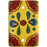 TalaMex Canary Cover Mexican Talavera Ceramic Switch Plate