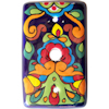 TalaMex Rainbow TV Cable Cable Mexican Talavera Ceramic Switch Plate