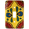 TalaMex Canary Single Toggle Mexican Talavera Ceramic Switch Plate