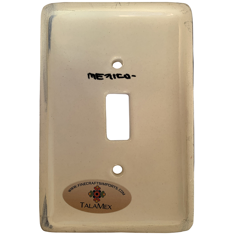 TalaMex Rainbow Single Toggle Mexican Talavera Ceramic Switch Plate Details