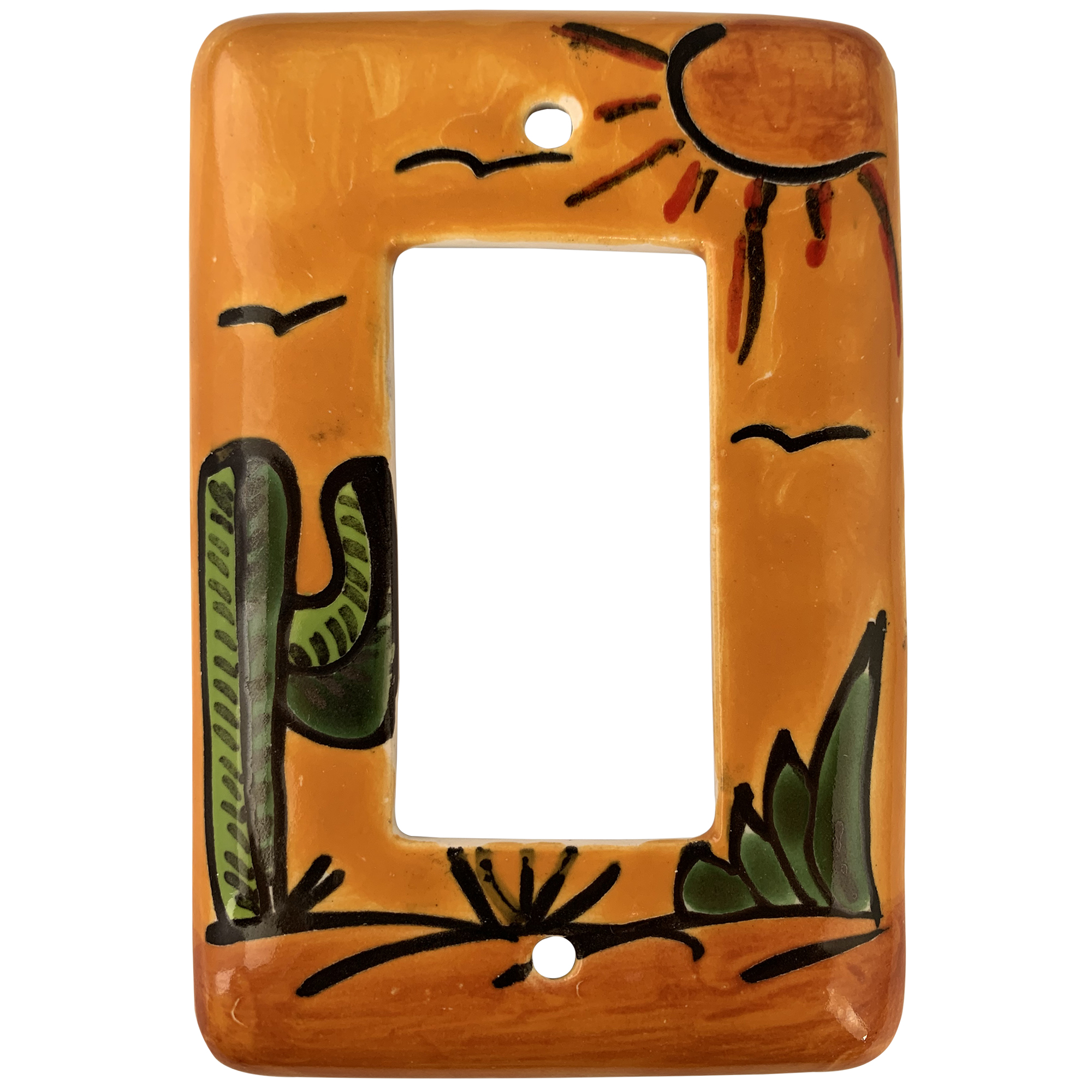 TalaMex Desert GFI/Rocker Mexican Talavera Ceramic Switch Plate