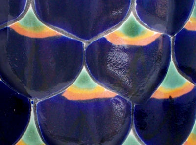 Blue Peacock Toothbrush Holder Close-Up