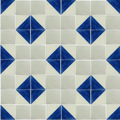 Mexican White Talavera Tile Details