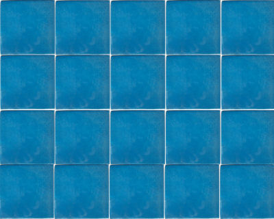 TalaMex Aqua Blue Talavera Mexican Tile Close-Up