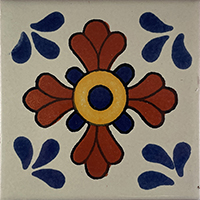 TalaMex Blue Seville Talavera Mexican Tile