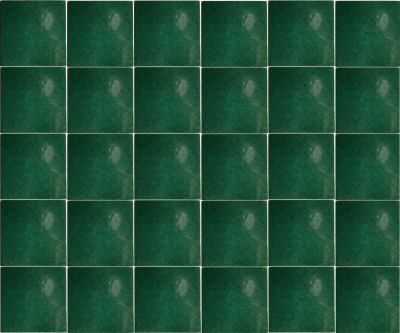 TalaMex Dark Green Talavera Mexican Tile Close-Up
