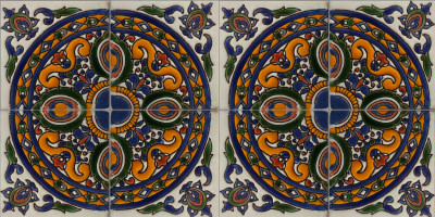 Alhambra Hermano Viejo 101 Mexican Tile Close-Up