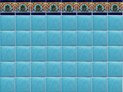 Alhambra Alcala Talavera Mexican Tile Close-Up