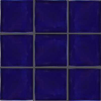 Alhambra Cobalt Blue Talavera Mexican Tile Close-Up