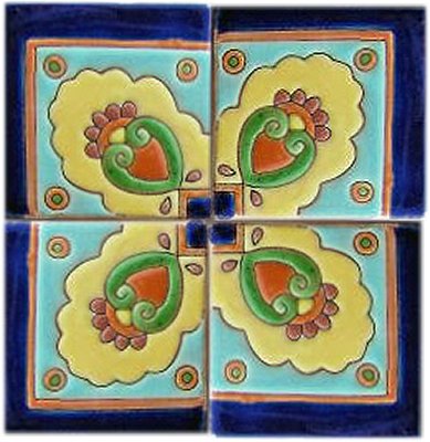 Alhambra Royal Corner A Mexican Tile Close-Up
