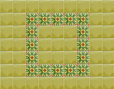 Alhambra Mustard Talavera Mexican Tile Details
