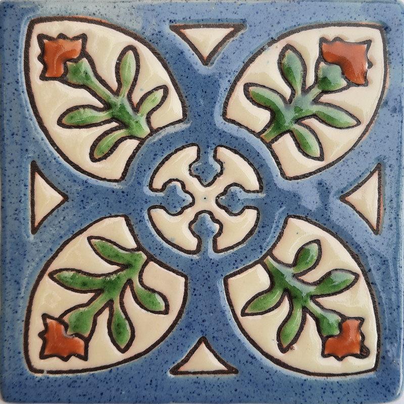 Alhambra Cyan Perpignan Talavera Mexican Tile