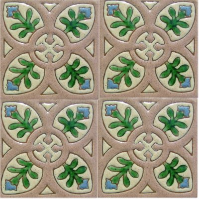 Alhambra Adobe Perpignan Talavera Mexican Tile Close-Up