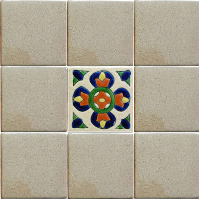 Alhambra Sevilla 2 Talavera Mexican Tile Details