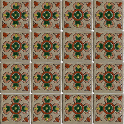 Alhambra Sevilla 1 Talavera Mexican Tile Close-Up