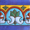 TalaMex Aqua Border Raised Talavera Mexican Tile