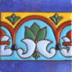 TalaMex Aqua Border Raised Talavera Mexican Tile