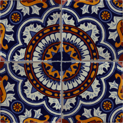 TalaMex Moroccan Talavera Mexican Tile Close-Up
