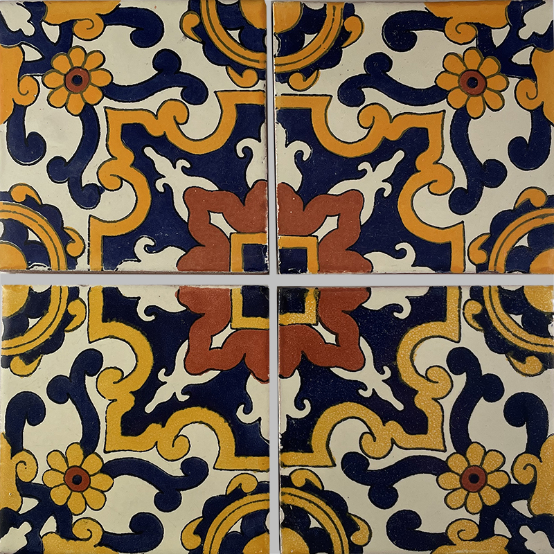 TalaMex Hidalgo Talavera Mexican Tile Details