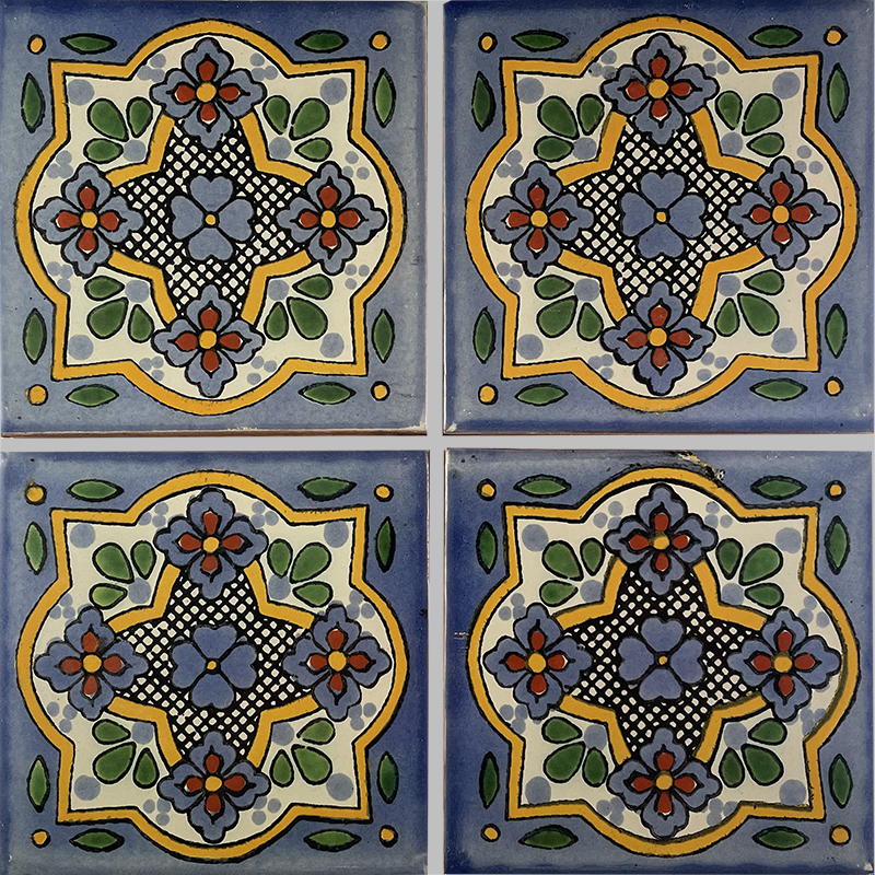 TalaMex Sky Talavera Mexican Tile Details