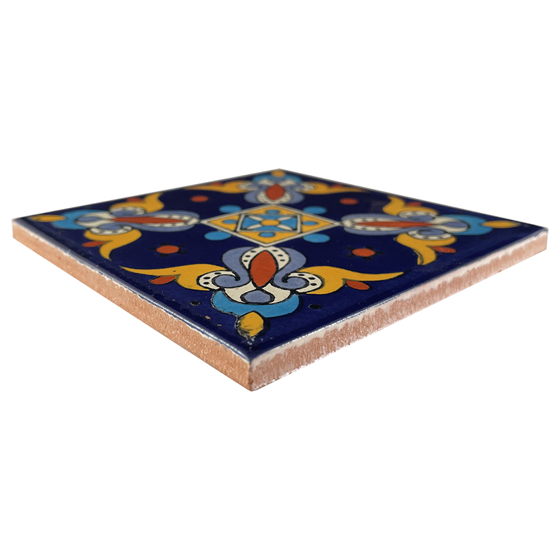 TalaMex Blue Oasis Talavera Mexican Tile Close-Up