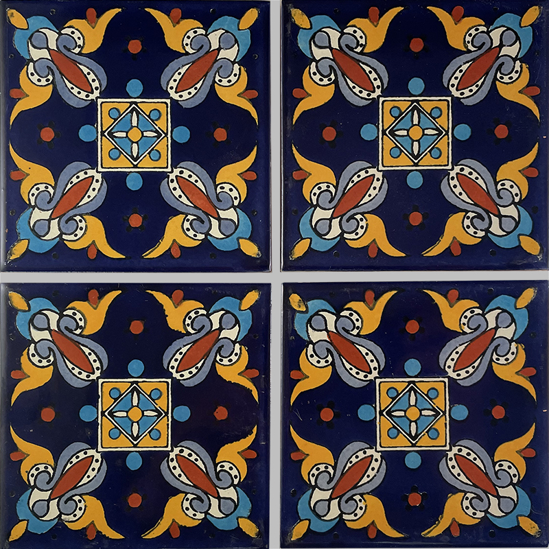 TalaMex Blue Oasis Talavera Mexican Tile Details