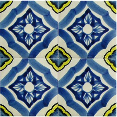 TalaMex Cornflower Talavera Mexican Tile Close-Up