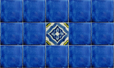 TalaMex Cornflower Talavera Mexican Tile Details