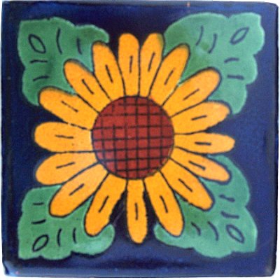 TalaMex Sunflower Talavera Mexican Tile II